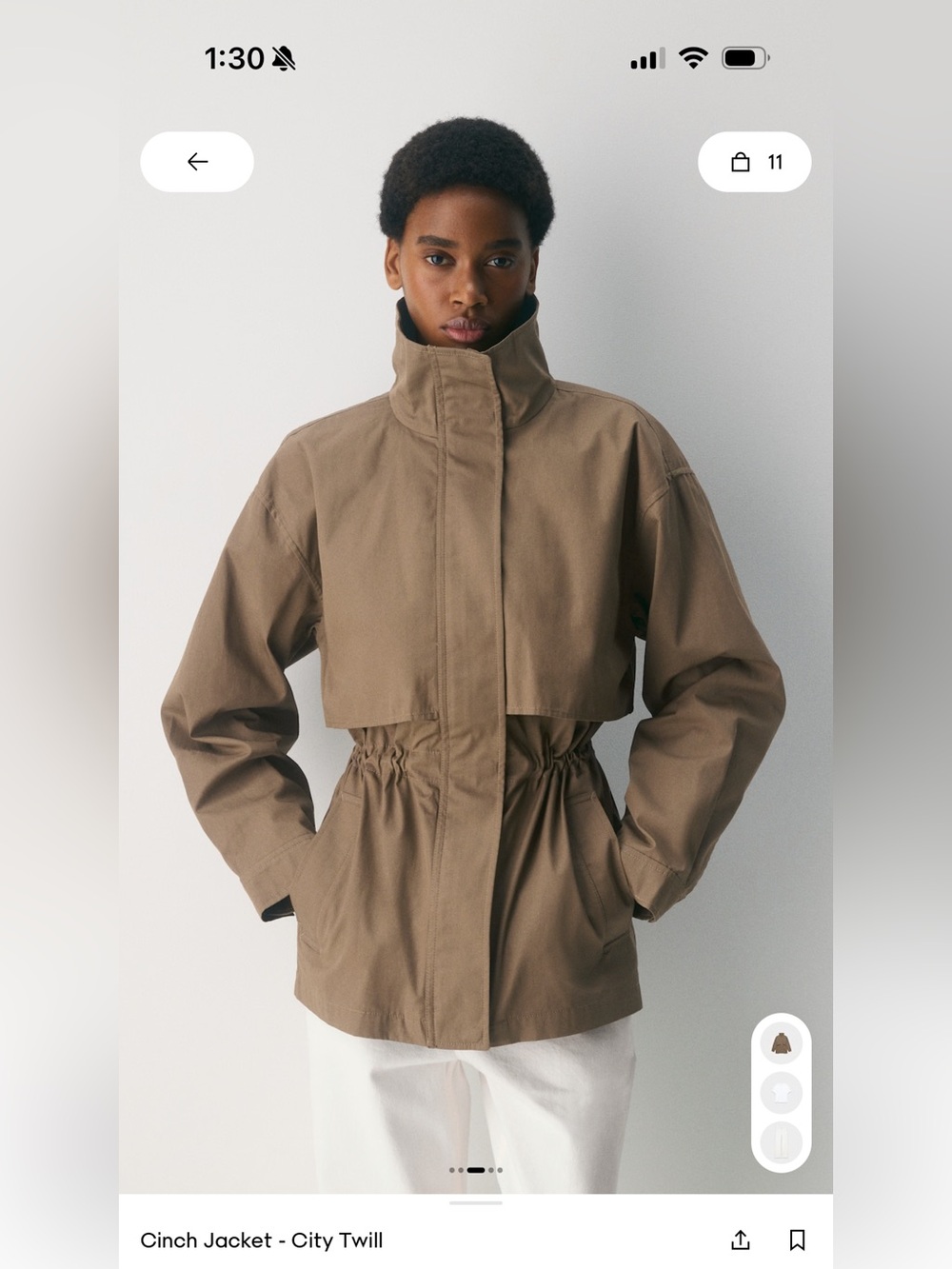 Aritzia Cinch Jacket - City Twill